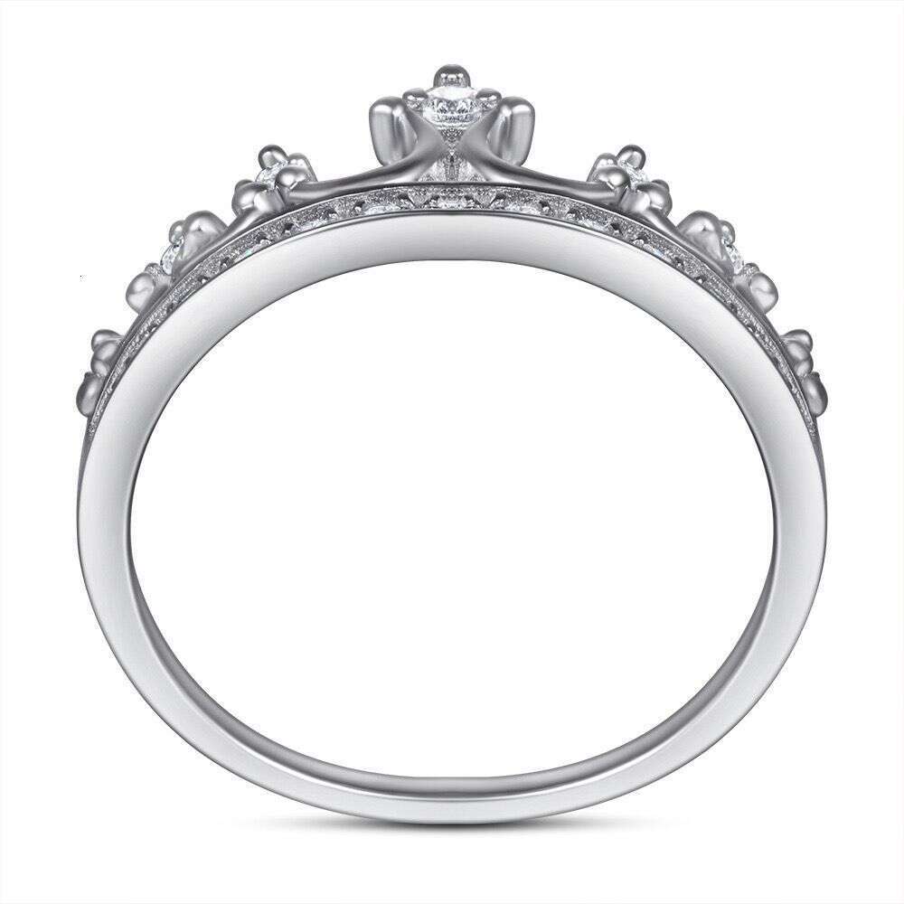 Designer Jewellery High Quality Crown Design Zircon Ring Trendy Fashion Women's Jewelry Gift Textured Accessory
