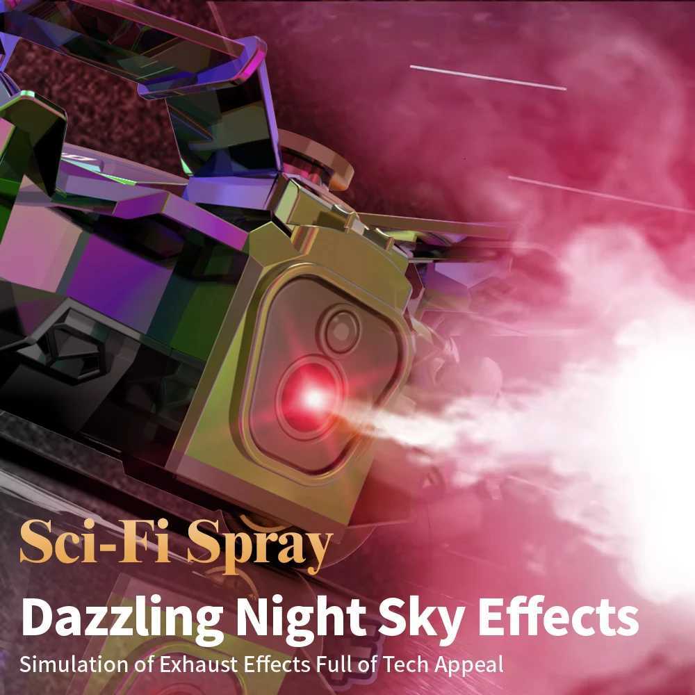 24G Neon Laser RC Racing Car 4WD High Speed Remote Control Drift Vehicle With Science Fiction Spray Toy For Kids Birthday GiftsT251010