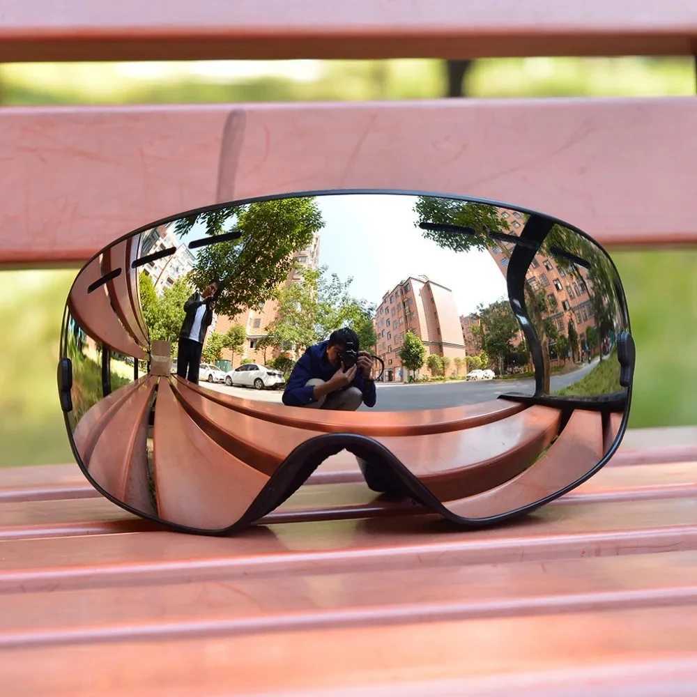 Ski Snowboard Goggles Single Layer Antifog UV400 Big Spherical Glasses Men Women Skiing Snowmobile Mask Snow Goggles J251009