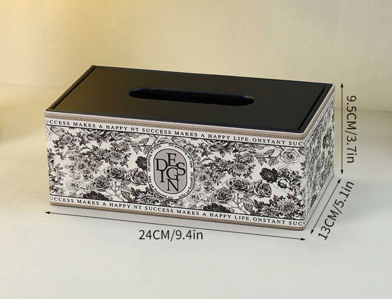 Oil Painting Multifunctional Home Desktop Tissue Box Storage Dining Table Living Room Highend Tissue Box Light Luxury Highend Feel New C251010