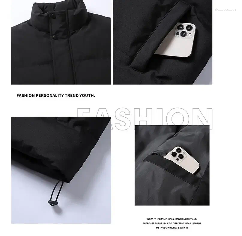Men's Vests Men Outdoor Adding Cotton To Keep Warm Man Stand Collar Waistcoat Vest Winter Windproof Casual Sleeveless Coat