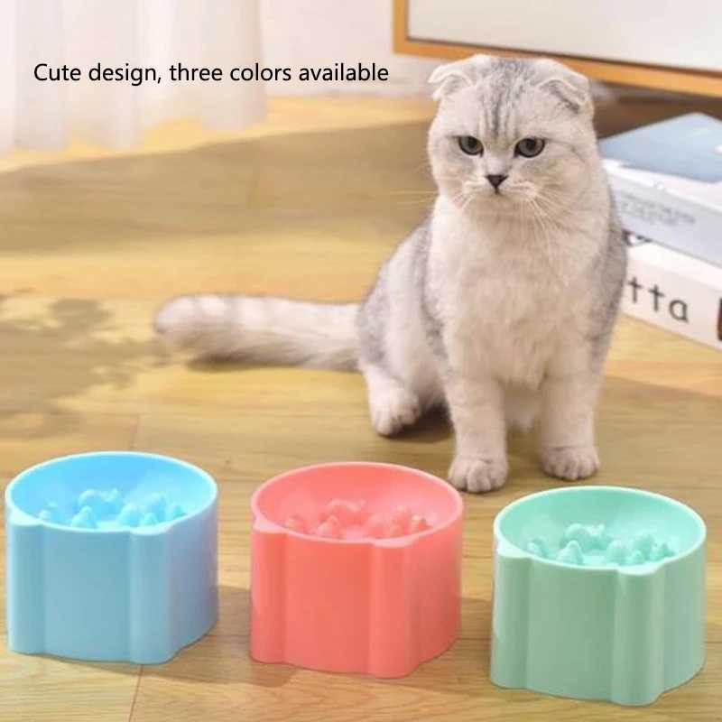 Cat slow food bowl small cat and dog antichoking bowl neck protection design cat and dog feeding device pet supplies C251009