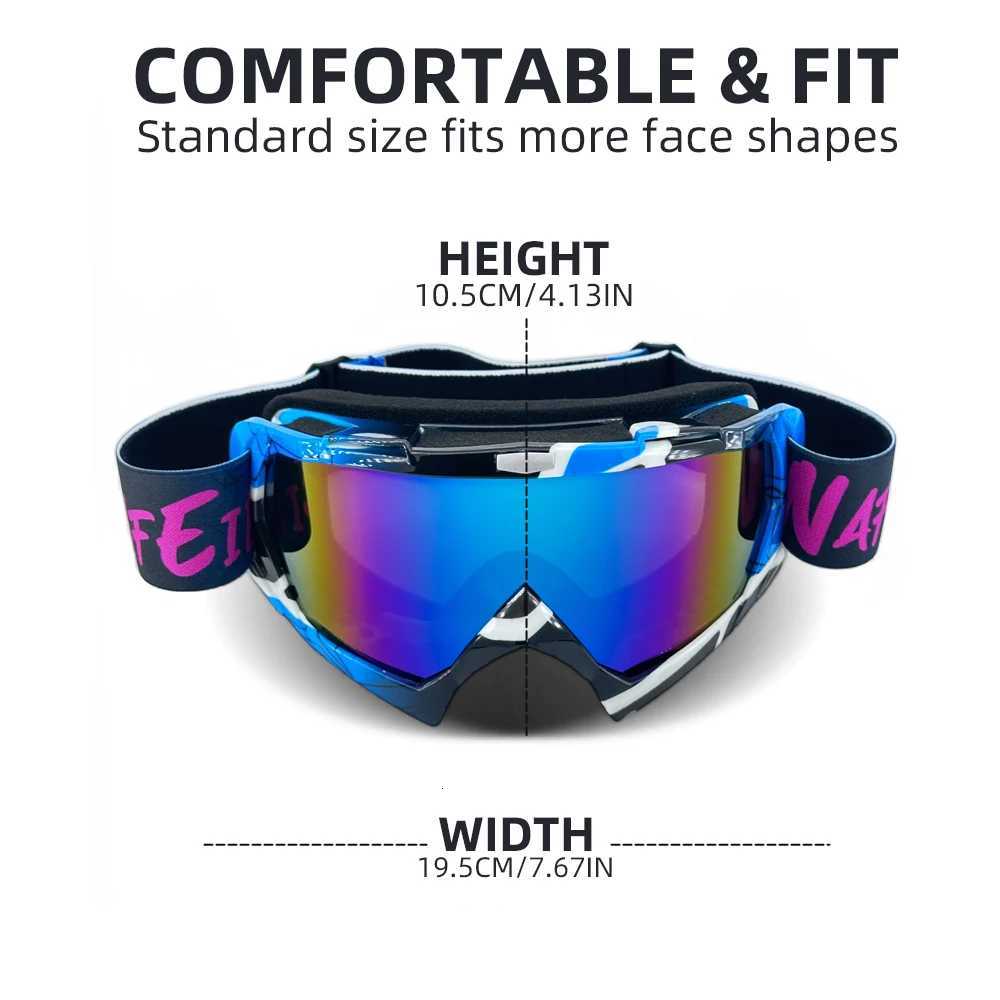 NAFEIB Motocross Glasses Motorcycle Sunglasses Man MTB ATV Mask Windproof Protection Skiing Cycling Racing OffRoad Goggles Z250929