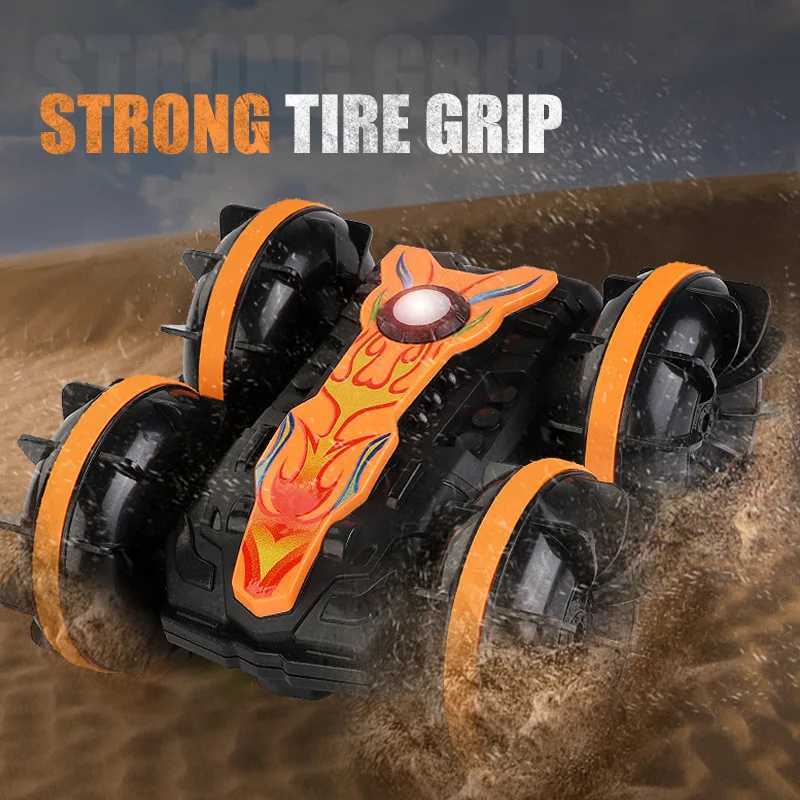 Stunt Car Amphibiou AllTerrain 360 Flip Waterproof Remote Control Vehicle Beach Pool Toy for Boy Girl Kids Outdoor GiftsT251010