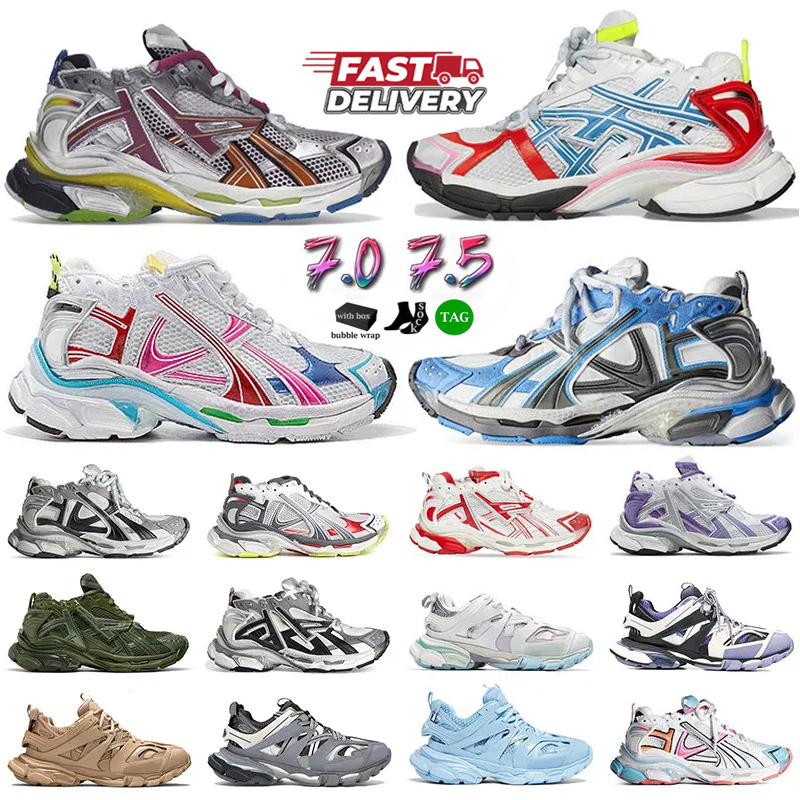 With Box Womens Mens Casual shoes Runner 7.0 7.5 Track 3.0 Multicolor Black White Designer Shoes Burgundy Trainers Loafers plate-forme Paris Luxury Sneakers 36-45