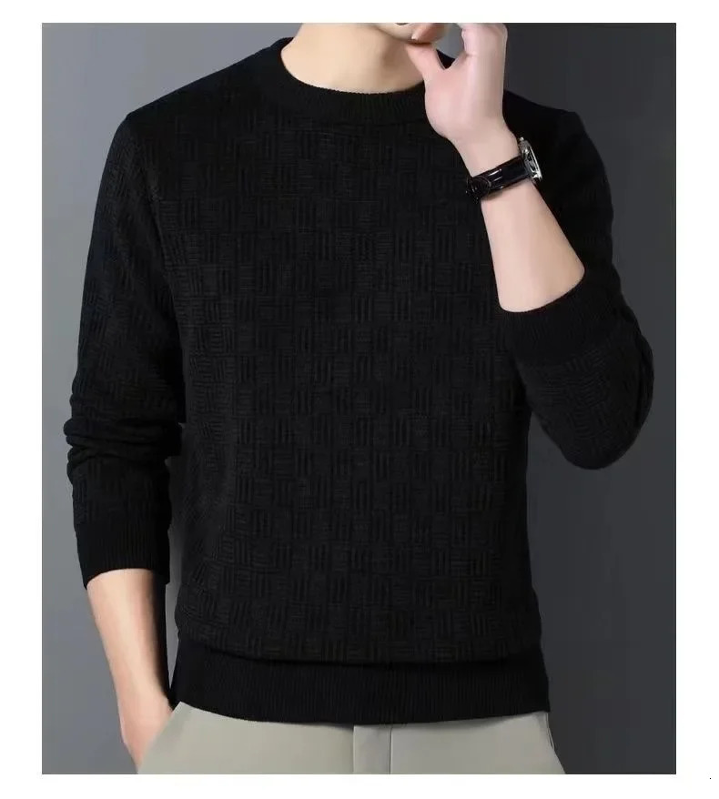 Spring Autumn 100 Pure Merino Wool Pullover Sweater Men Oneck Longsleeve Cashmere Knitwear Female Clothing Grace 250930