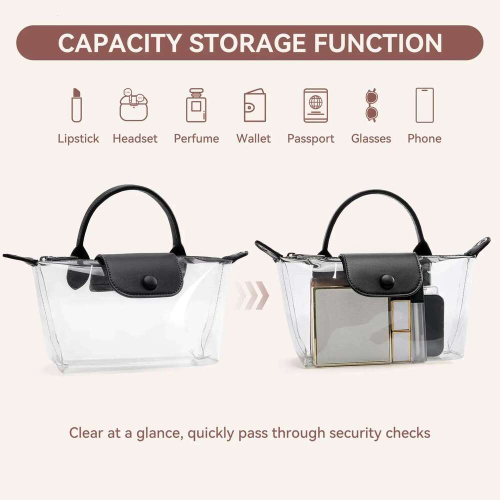 Designer Bag Luxury Bag Trendy Clear Bag Stadium Approved Small Crossbody Purse Hobo Handbags For Concerts Sports Events