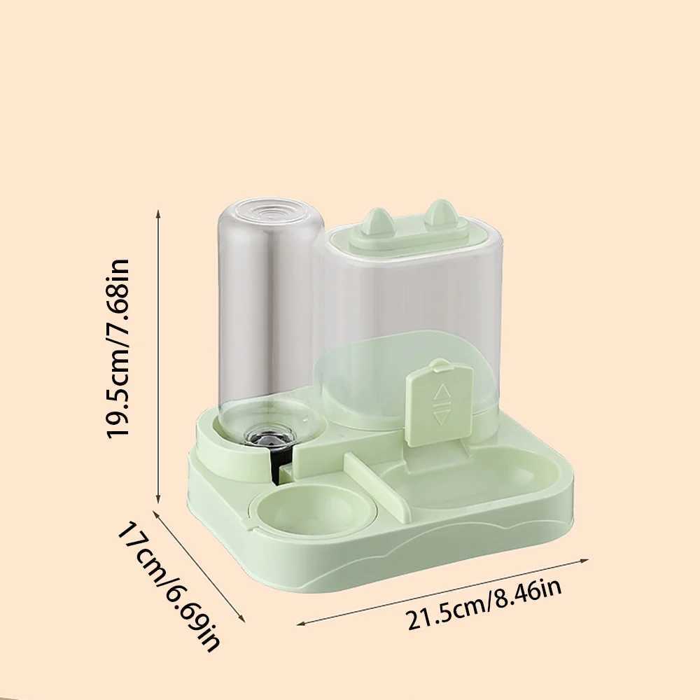 Automatic Pet Bowl for Cats 2in1 Feeder Water Dispenser NonSlip Cat Bowl Suitable for Cats Small Dogs C251009