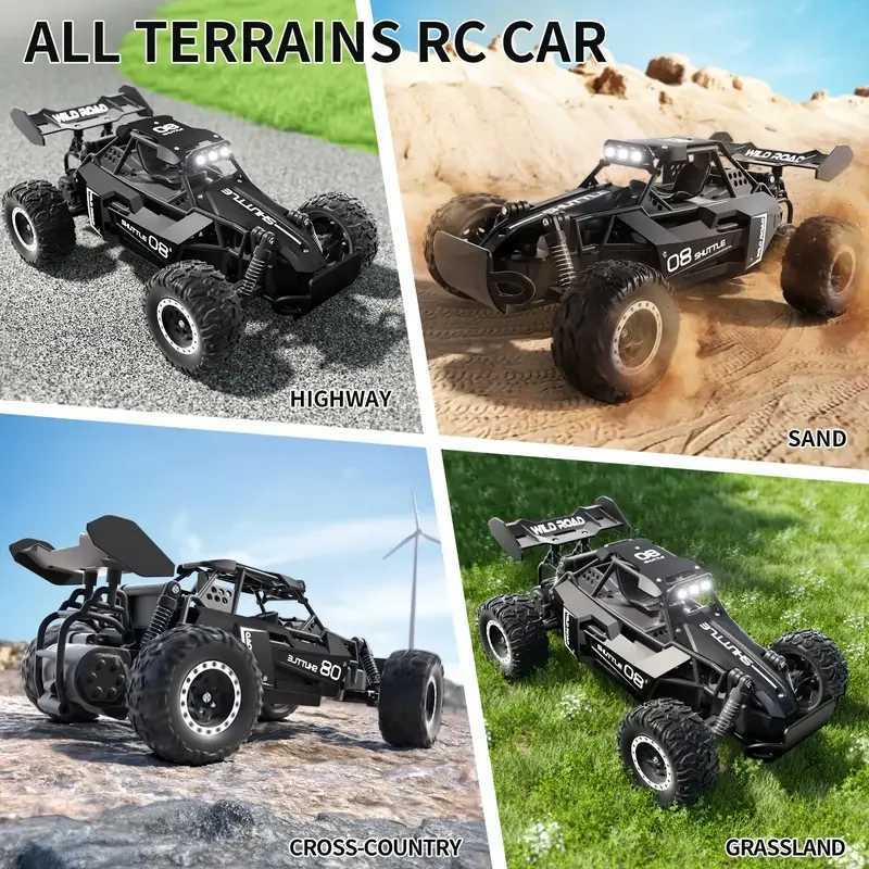 2WD 116 Scale All Terrain Fast RC Cars 20KMH High Speed Electric OffRoad Vehicle with 24GHz Metal Shell Remote Control TruckT251010
