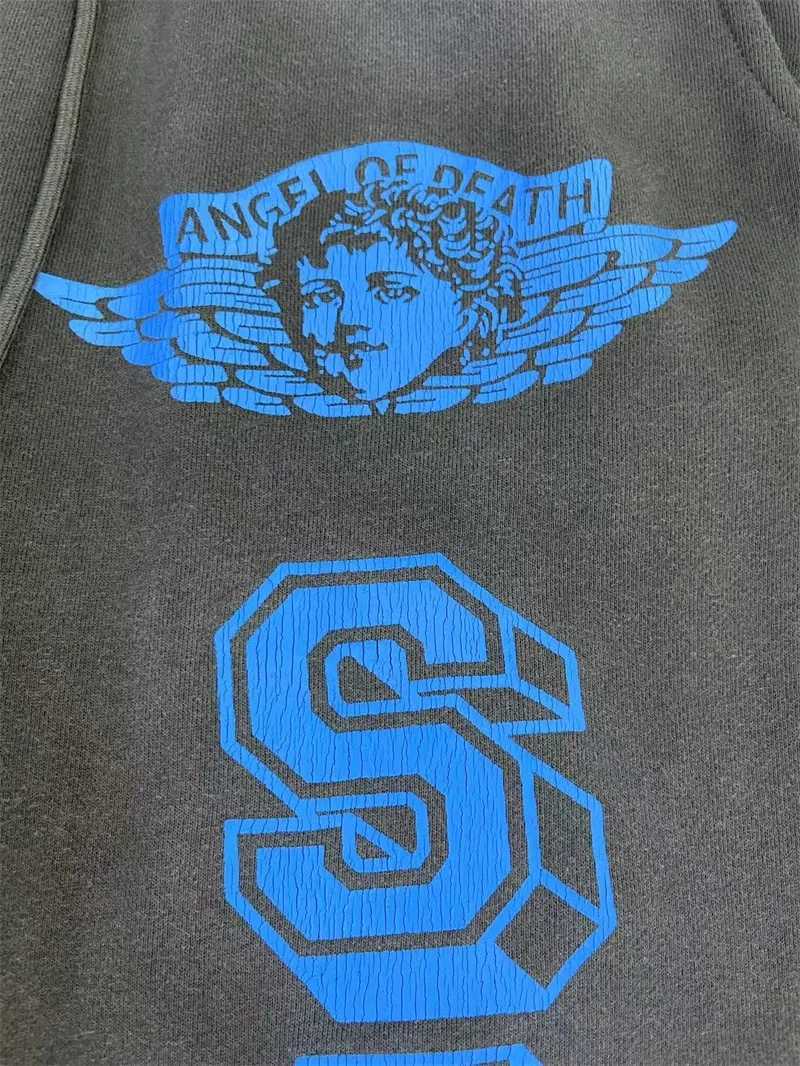 SAINT Mxxxxxx Angel Sweat Pants Men Women 11 High Quty Black Washed Pants Oversized Tracksuit Set X251010