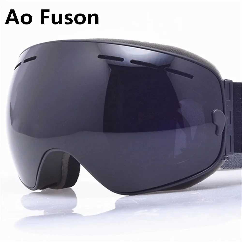 Ski Snowboard Goggles Single Layer Antifog UV400 Big Spherical Glasses Men Women Skiing Snowmobile Mask Snow Goggles J251009