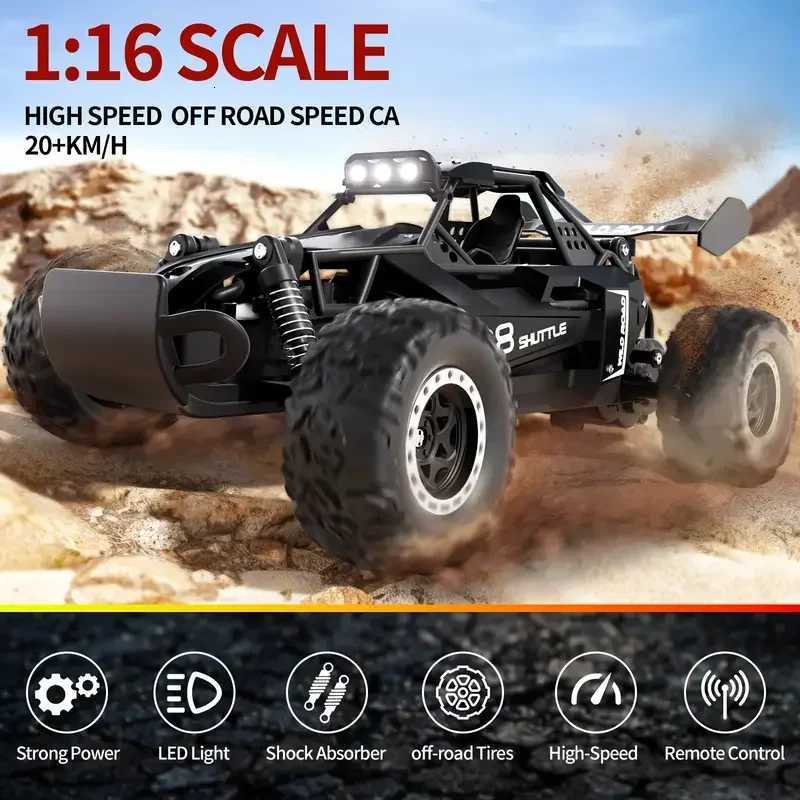 116 24G HighSpeed 2WD OffRoad RC Car Model DK087 with LED Lights Outdoor Climbing Toy Truck Ideal Gift for KidsT251010