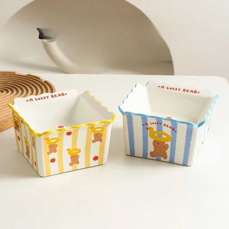 Elevated Ceramic Pet Bowl Wide Opening for Cats Dogs Slow Feeder AntiTip Dish with NonSlip Base Dog Food Bowl Pet Supplies C251009