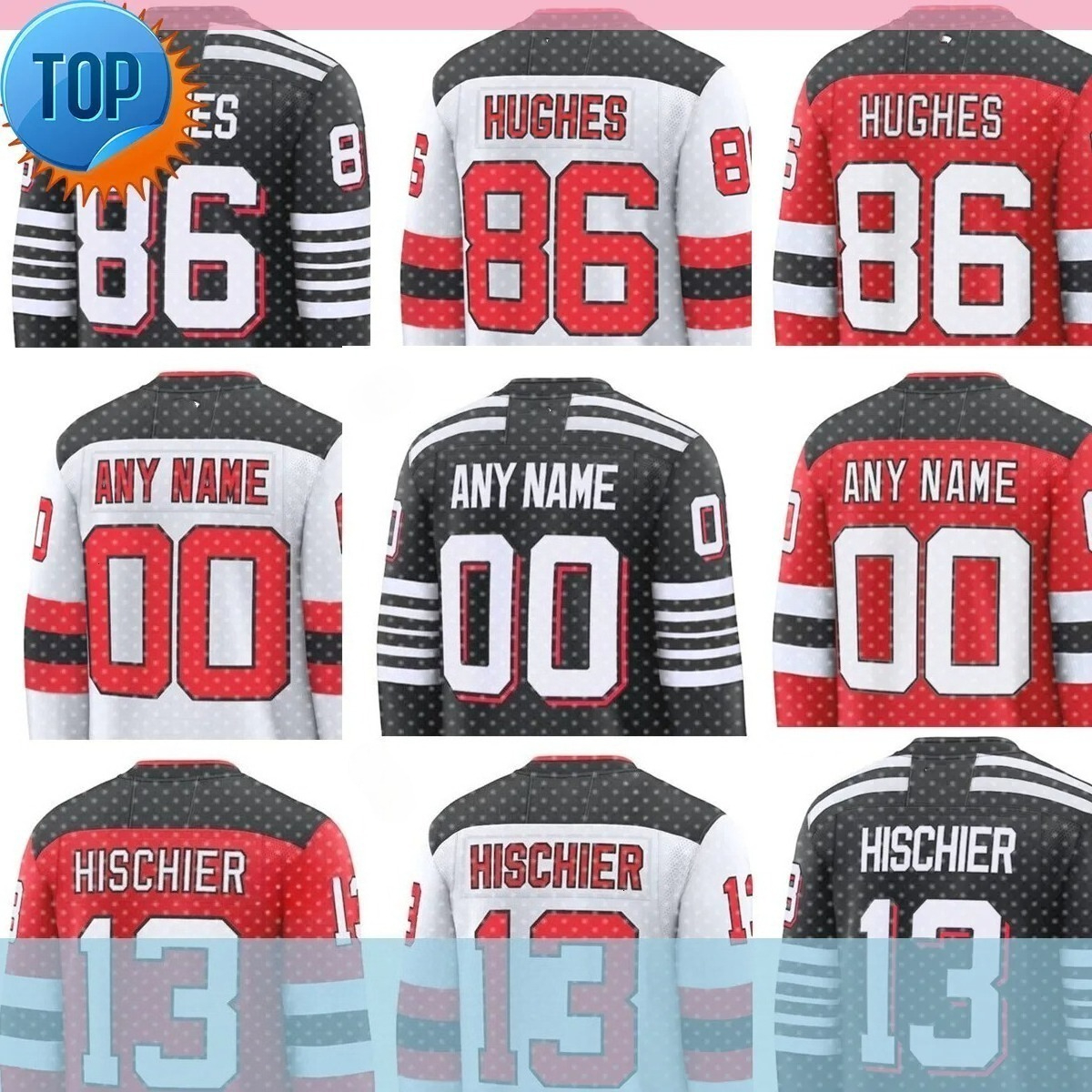 Jesper Bratt Devils Hockey Jersey Johnathan Kovacevic Luke Hughes Ondrej Palat Brenden Dillon Jonas Siegenthaler Nathan Bastian Curtis Lazar Jack Hughes MEN