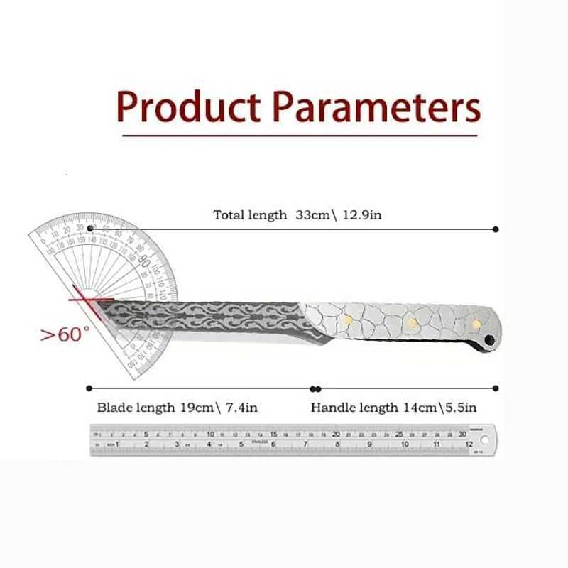 Kitchen knives korknife Stainless Steel Meat Cleaver Knife Forged Chef Knives with Sheath Stainless Steel Handle Meat Vegetable Cutter Tools Y251010