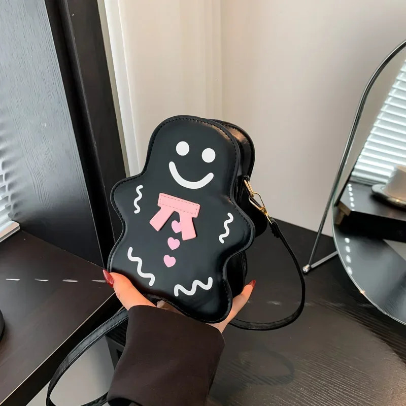 Gingerbread Man Shape Multi Color Internet Cartoon Personalized Creative Single Shoulder Cross Women Bag Trendy Girl Leisure 251009