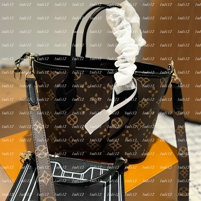 New Top quality neverfulltote bag Designer Bag shopping bag Womens crossbody shoulder bag leather mirror quality handbag Luxury bag 2PCs Tote travel bag wallet