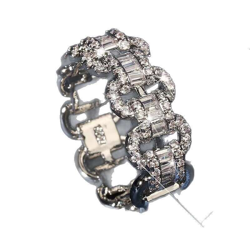 Jewellery Ring Gold Wedding Band Cubic Zirconia Eternity for Women Girls Wedding Anniversary Special Occasion Couple Gift High Quality Texture Fine Je