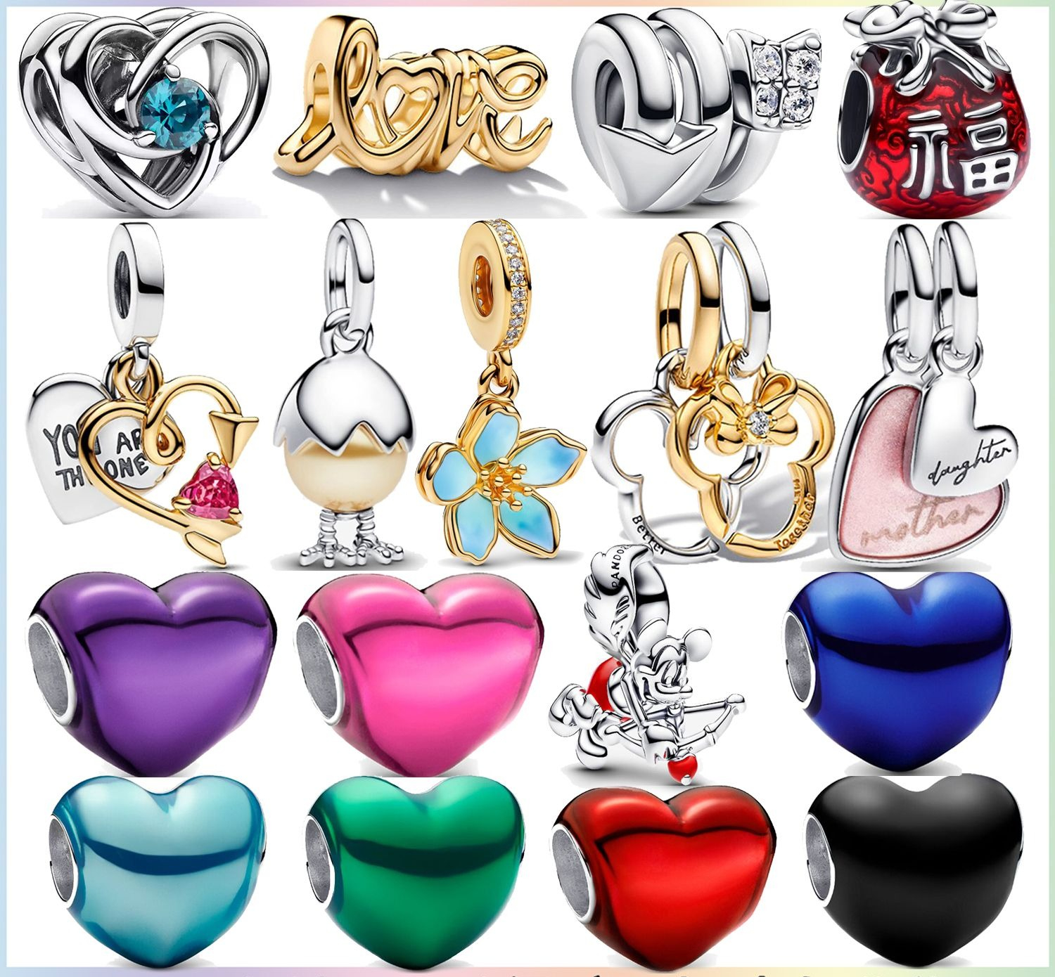 New 925 Sterling Silver Bracelet Bracelet Snake Bone Chain Cupid Arrow Jewelry Pendant DIY Accessories Beads