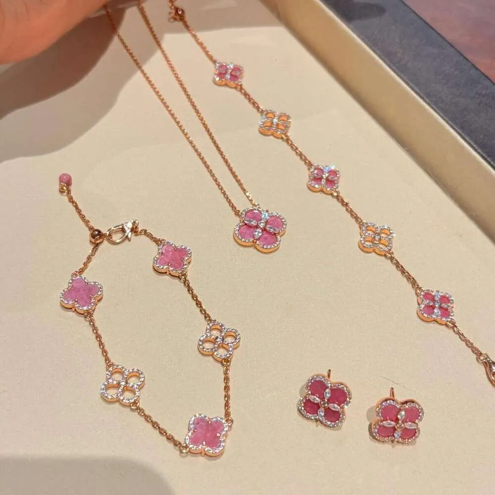 designer Jewelry Chain Link Chain Adjustable Clover Bracelet Rose Gold Color Ladies Double Layer Women Jewelry Free gift box