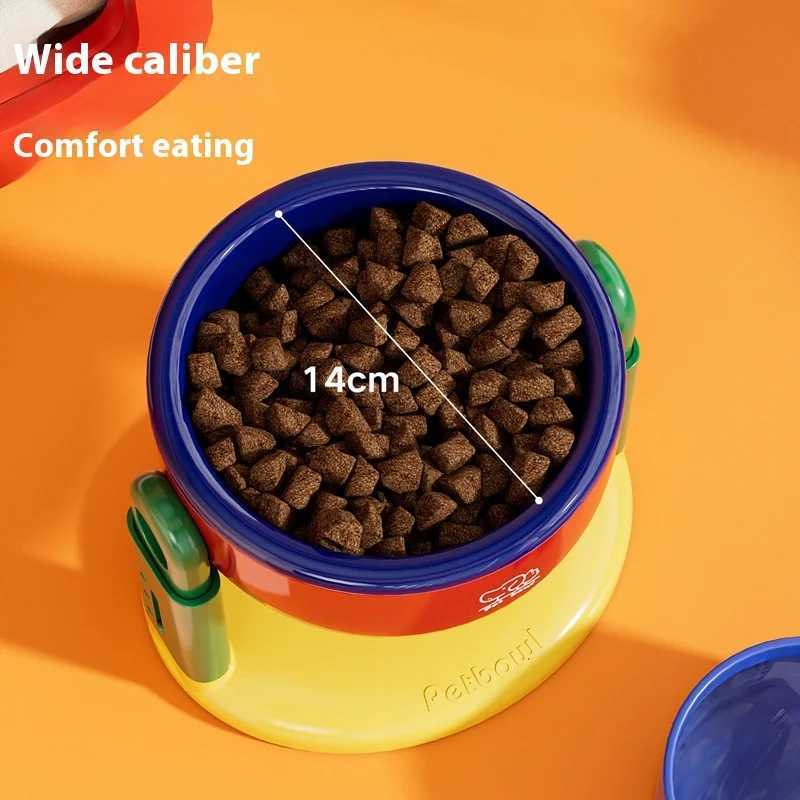 Adjustable Suction Cup Pet Bowl for Cats and Dogs Neck Protection Water Bowl Slanted High Leg Bowl AntiSpill C251009