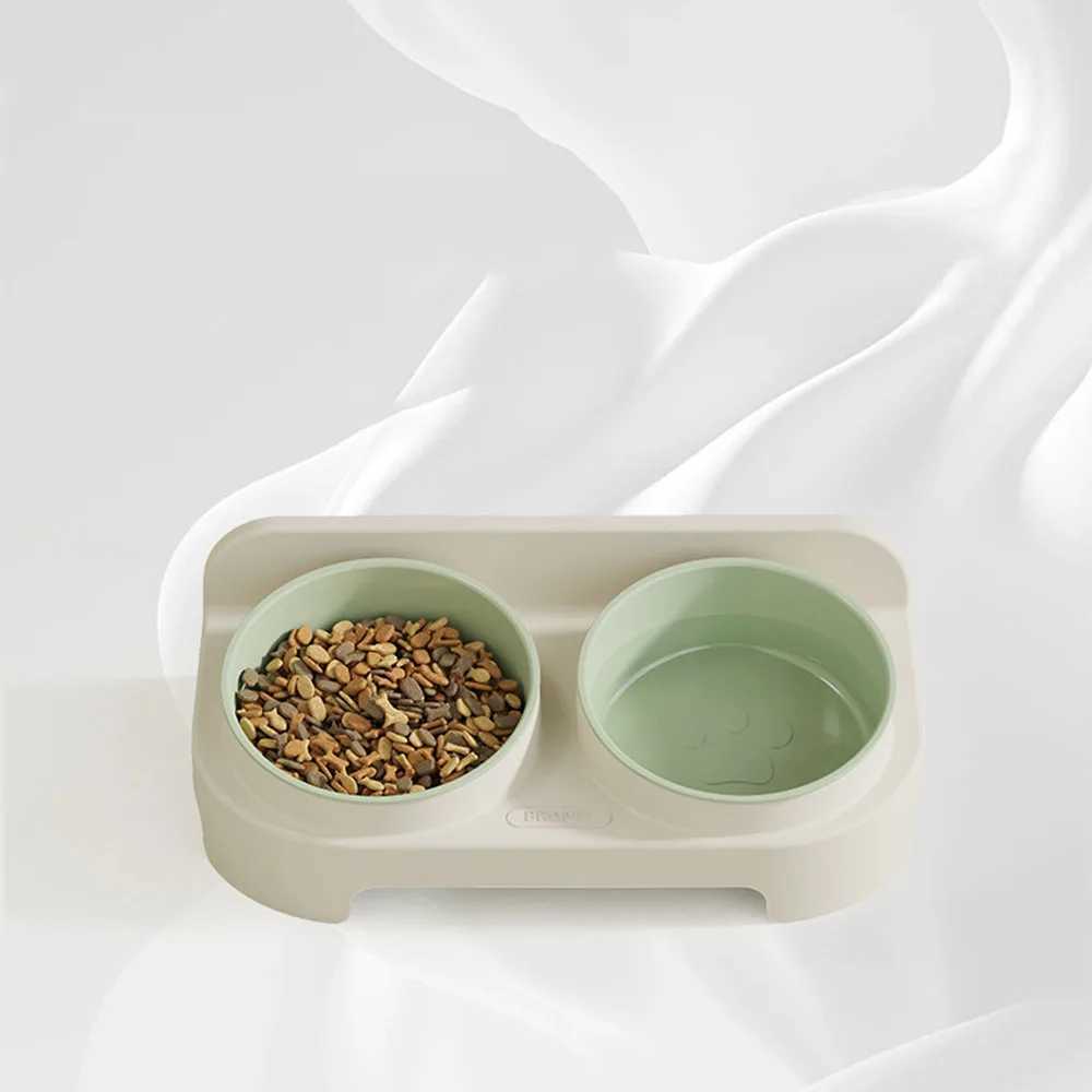 EcoFriendly Cat Bowl DualBowl Set Slanted Mouth Food Water Bowl for Cats Also Suitable for Dogs C251009