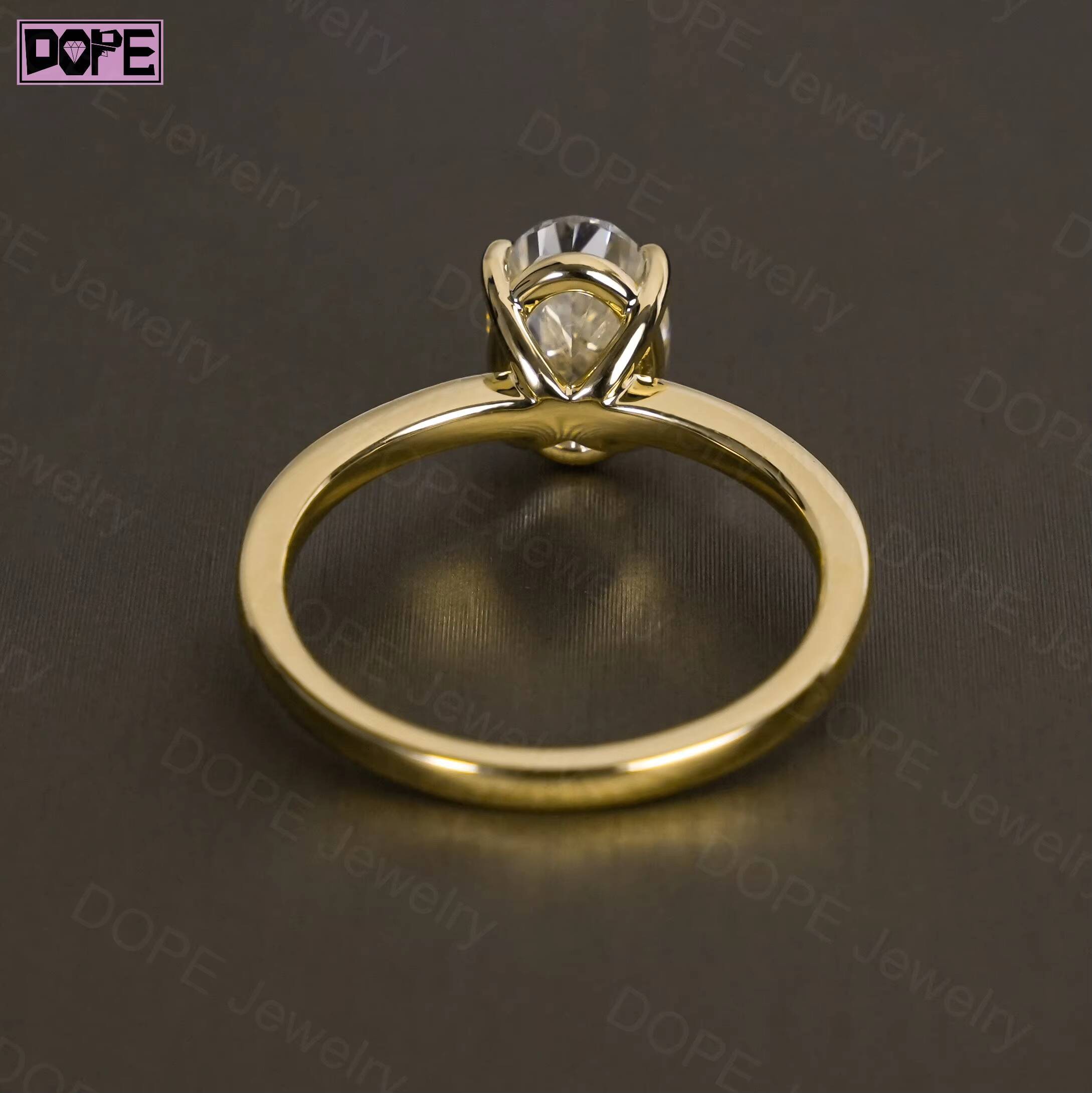 Lab Grown Diamond Ring 275ct IGI Claw Setting Solid Gold Solitaire HPHT CVD Oval Cut Wedding Engagement Ring