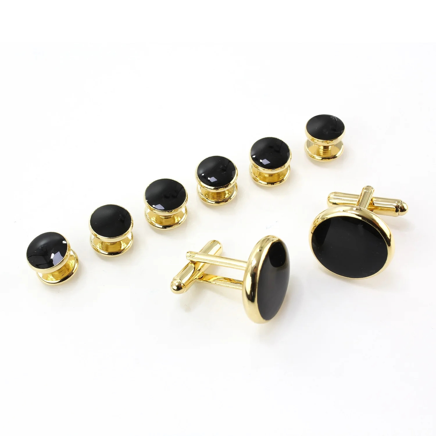Wedding Cufflinks Tuxedo Studs Set for Men Accessories 1Pair Cufflinks and 6 PCS Tuxedo Studs Husbands Shirt Wedding Guest GIft251008