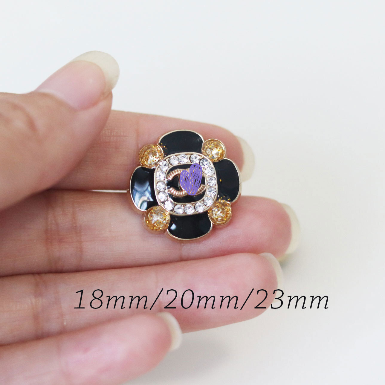 C Brand Bottoni Metallici Dorati E Neri 18Mm 20Mm 23Mm Per …