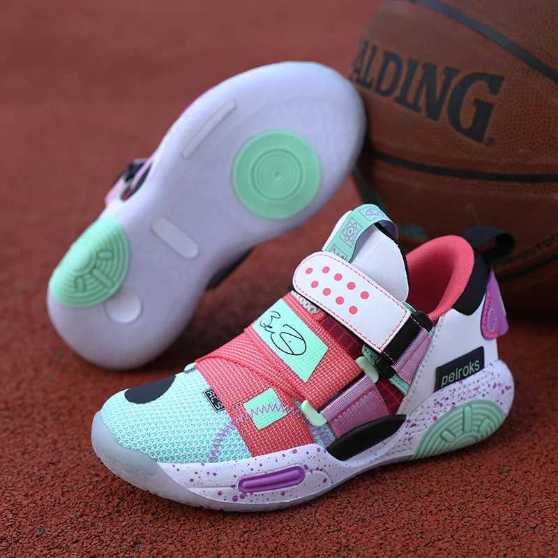 New Brand Childrens Basketball Shoes For Boys Girls Nonslip Kids Sport Shoes Lightweight Outdoor Sneakers Trainers Footwear W251010