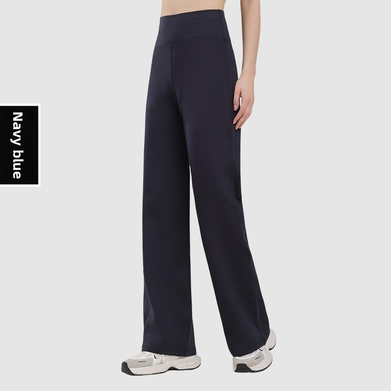 Exercise & Fitness Wear Women's Spring & Summer Ice Silk Straight Wide-Leg Pants High Waist Drape Loose Quick-Dry Sports Casual Pants