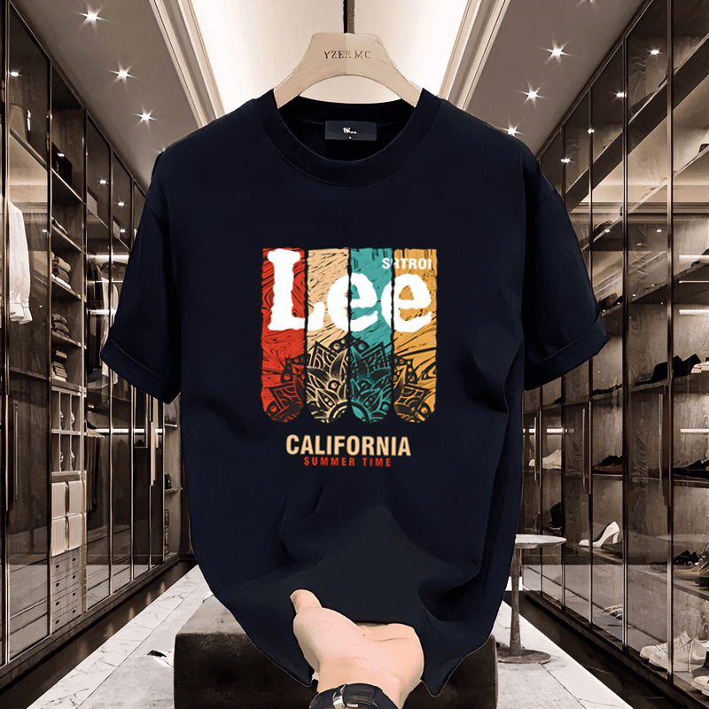 Summer New High-end Pure Designer Shirt Cotton Casual Short Designer Hoodie Sleeve T-shirt For Men Korean Version Versatile Round Neck Top All-cotton Light Luxury