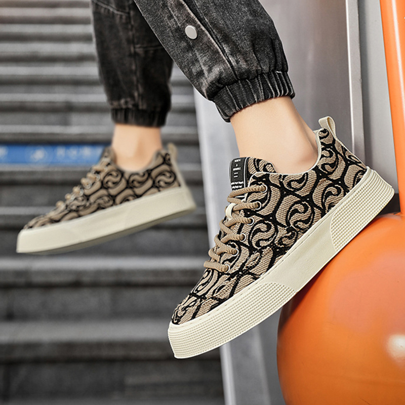 New Breathable designer shoes Print Canvas sneakers fashion Trend Red beige black green Casual Versatile Low-top mens trainers size 39-44