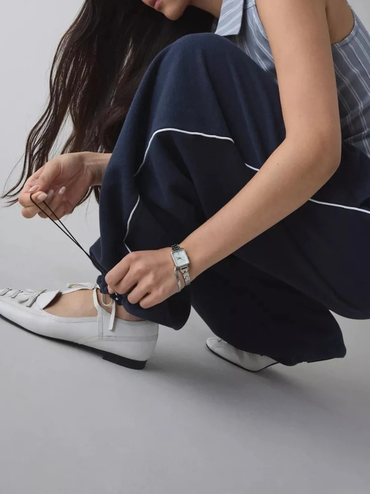 HOUZHOU Women Sports Pants Pink Y2k Baggy Letter Embroidery Gray Sweatpant Casual Wide Leg Trouser Basic Straight Striped Jogger 251010