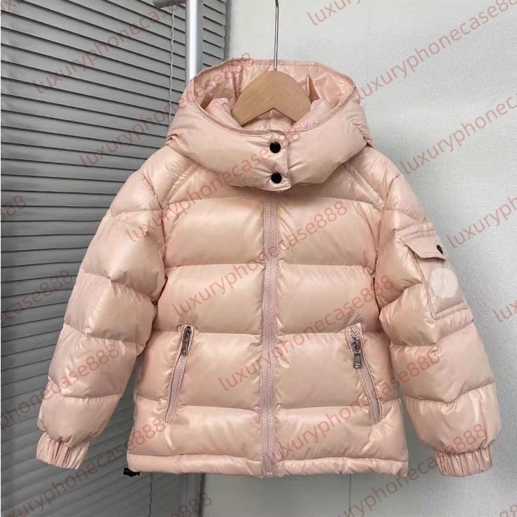 M embroidered badge kids designer clothes outdoor keep out the cold and stay warm skiing hoodies Down Coat baby winter coats jackets Luxury girl boys School uniform AA