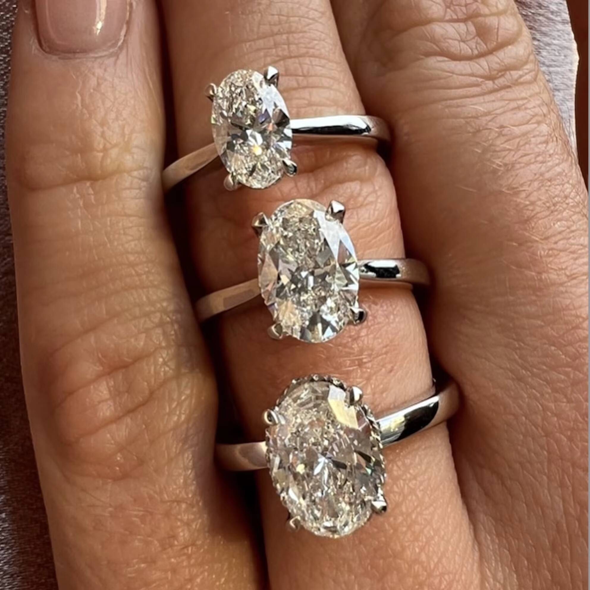 Classic Lab Grown Diamond Ring Solid Real 14K Gold Custom Lab Diamond IGI Certificate Wedding Engagement Ring