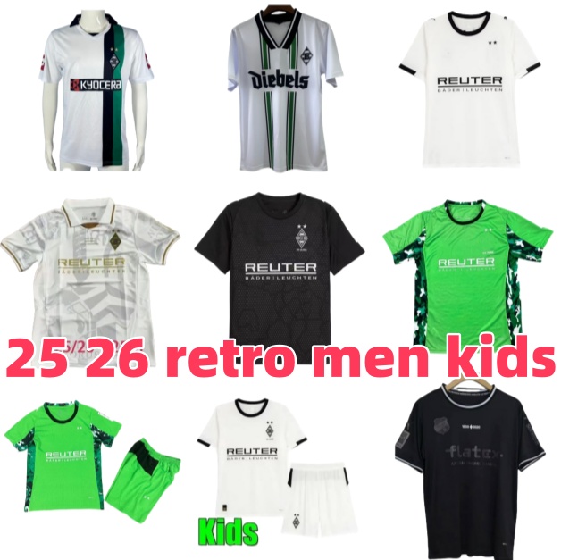 25 26 Borussia Monchengladbach 3rd soccer jerseys Gladbach HACK PLEA NGOUMOU CVANCARA HONORAT REITZ NEUHAUS ITAKURA kids Kits foootball shirts