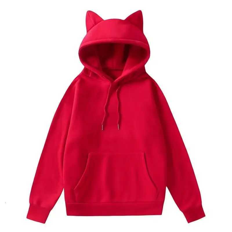 2024 Spring Autumn Mens Hoodiees Hip Hop Fashion Harajuku Solid Sweatshirt Men Casual Men Clothing Funny Ear Hoodies Men W251010