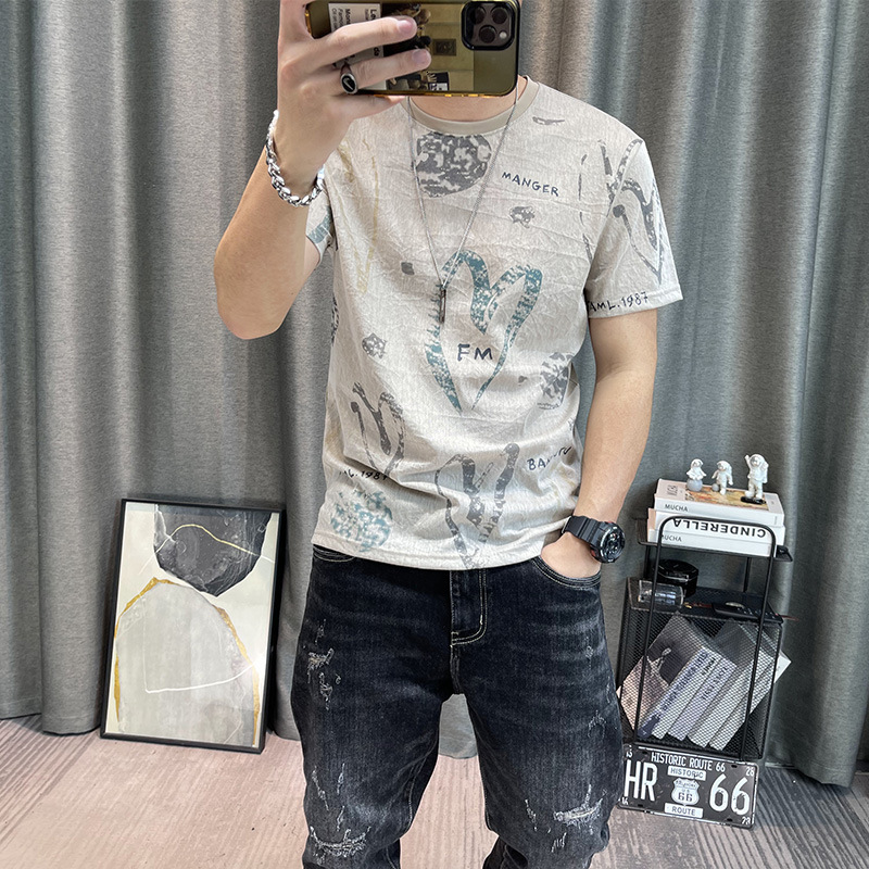 Tencel Cotton Linen T-shirt Men Designer Shirt Summer Letter Print Linen Short Sleeve T-shirt Men Linen Designer Hoodie Half Sleeve Top Trendy