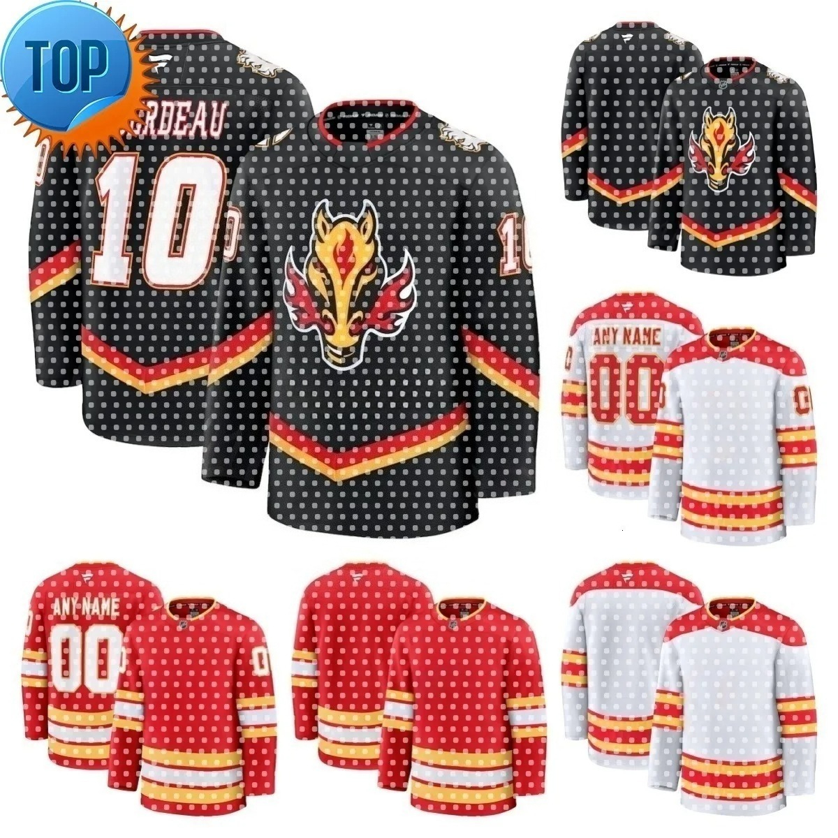 Nazem Kadri Flames Hockey Jersey Martin Pospisil Andrei Kuzmenko Kevin Bahl Yegor Sharangovich Anthony Mantha Daniil Miromanov Jonathan Huberdea