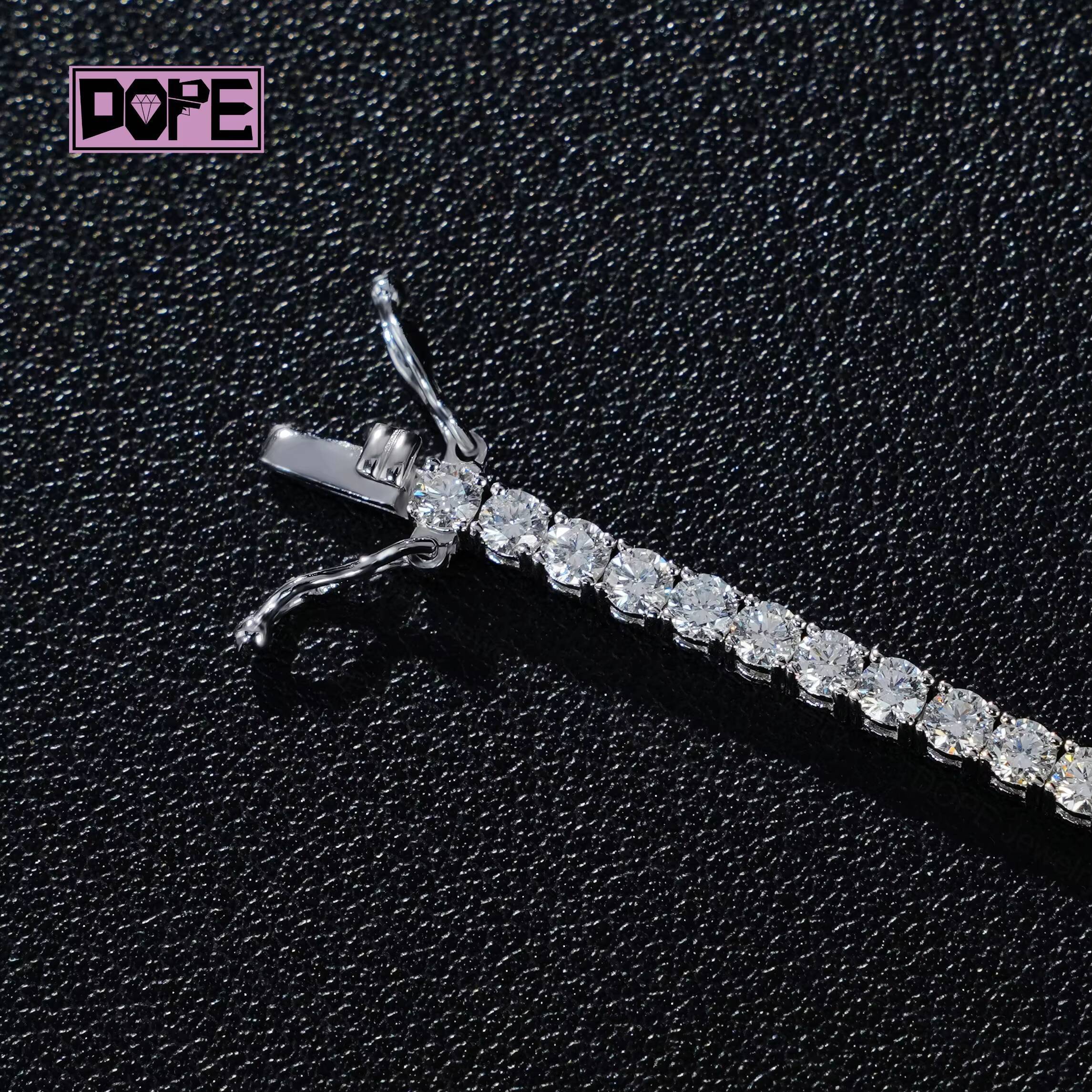 IGI Certified 3mm Diamond Bracelet Real DEF VS1 Lab Grown Diamond 925 Silver CVD HPHT Tennis Bracelet