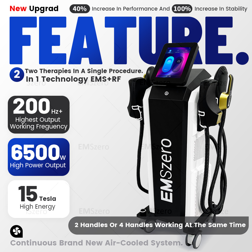 EMS Body Sculpting Machine EMSZERO HI-emt 6500W Fat Reduction Tighten Skin Build Abs Improve Body Shape Professional Beauty Salon Slimming Equipment