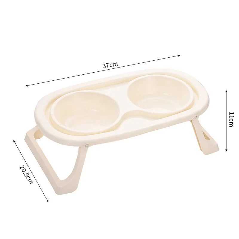 NonSlip Cat Feeder Foldable Pet Bowl for Kitten Lovely Pet Double Bowl With Stand Cat Drinking Bowl Dog Feeder Pet Supplies C251009