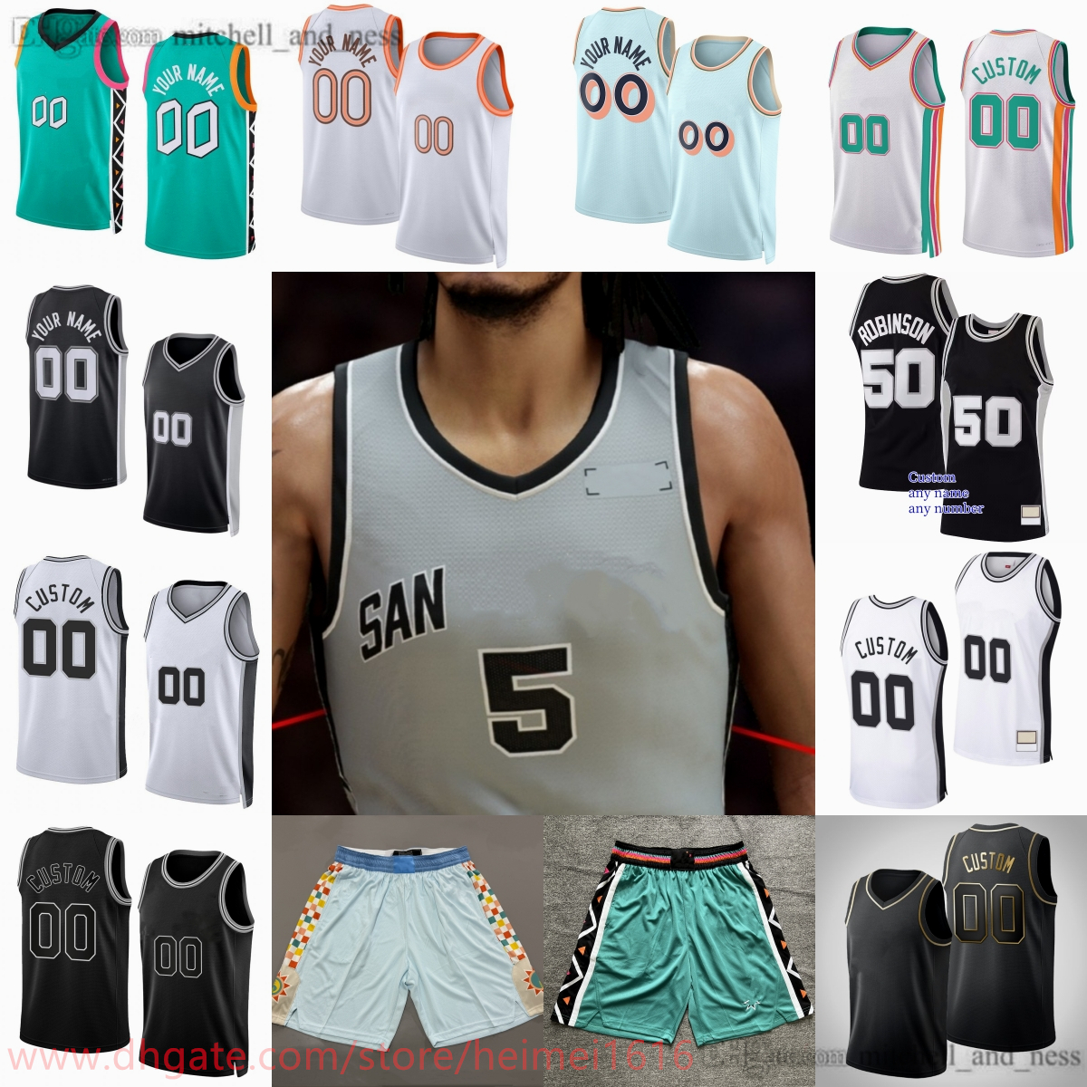 Custom 2026 New Printed 1 Victor Wembanyama Basketball Jersey 2 Dylan Harper Fox Keldon Johnson Harrison Barnes McLaughlin Adam Flagler Kelly Olynyk Jerseys Shorts