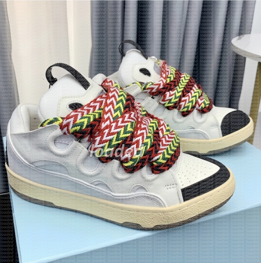 mens designer platform shoes Triple white Pink Multi black gum pale blue red green womens curb leather sneakers casual outdoor sports trainers EUR 35-46