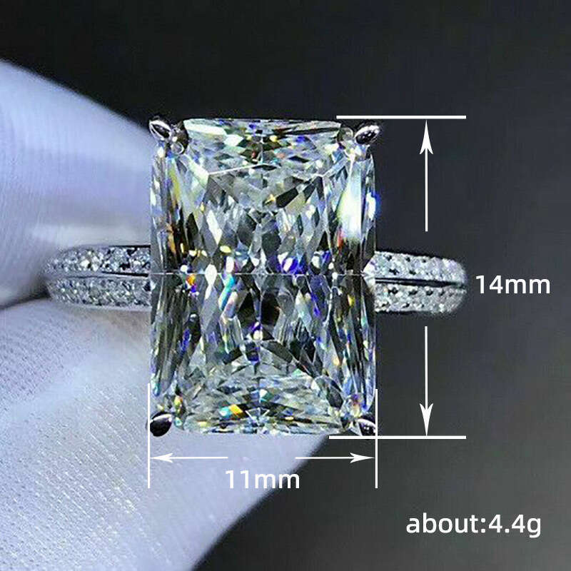 Hot Style Large Inlaid Simulated Fashion Women's Wedding Diamond Ring