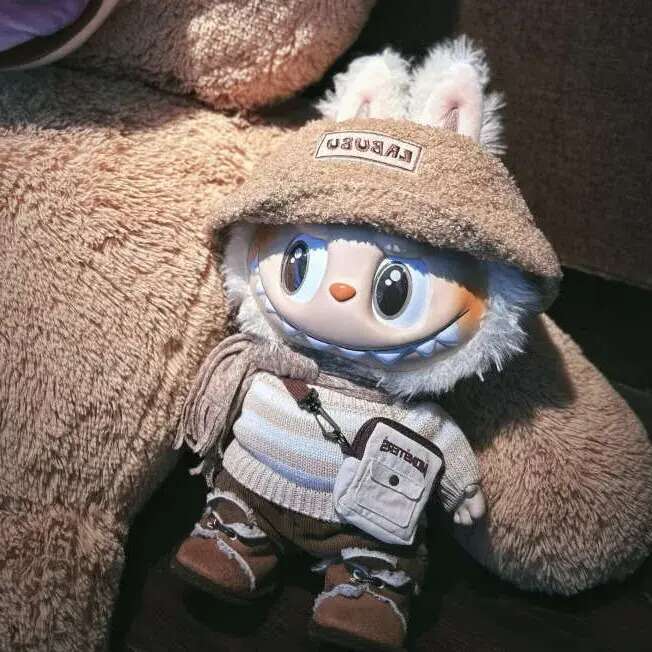 Big Labubu 38Cm THE MONSTERS DRESS BE LATTE Vinyl Plush Doll 3Rd Generation For Gifts