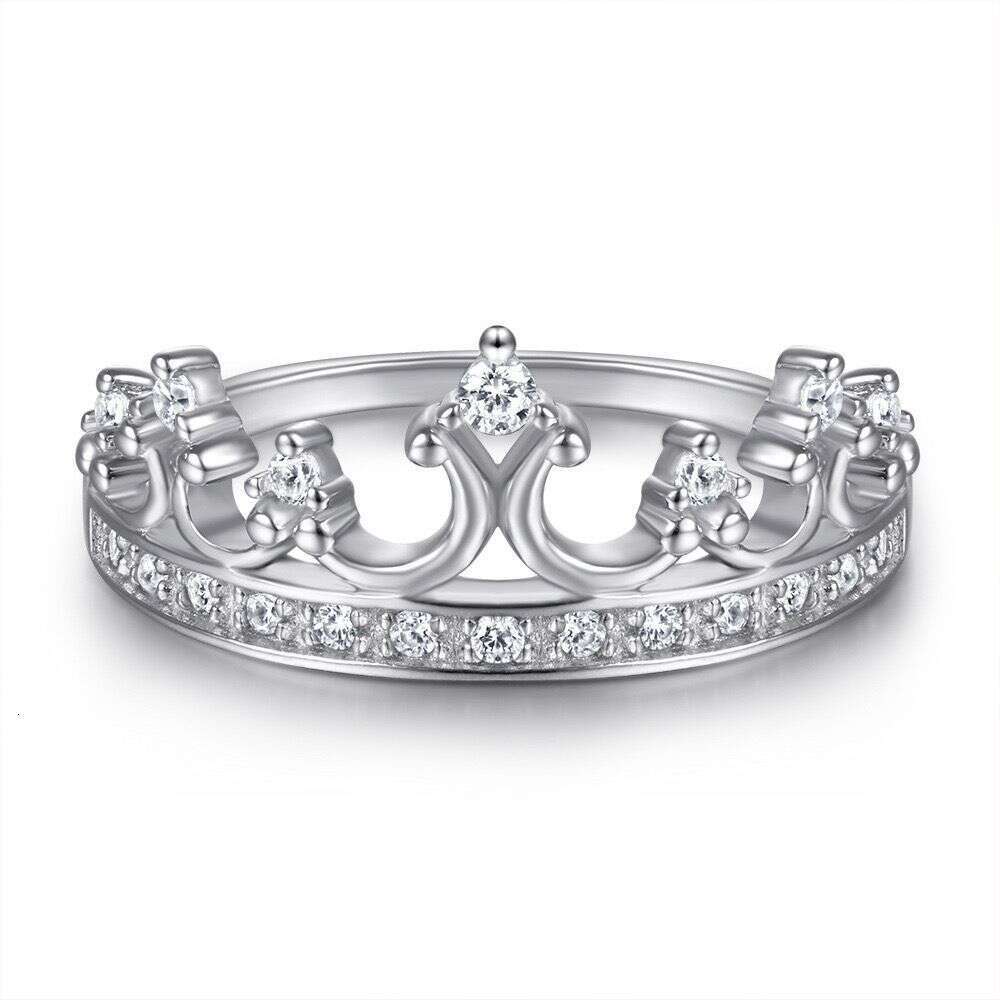 Designer Jewellery High Quality Crown Design Zircon Ring Trendy Fashion Women's Jewelry Gift Textured Accessory
