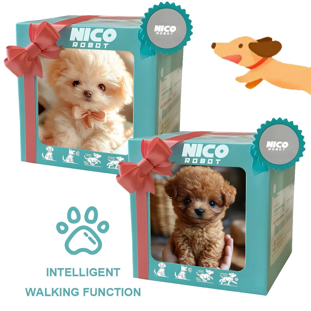 Electronic Robot Dog Interactive Plush Puppy Toy Barking Tail Wagging Stuffed Animal Dog Cute Walking Dog for Kids Age 3 4 5 6251010