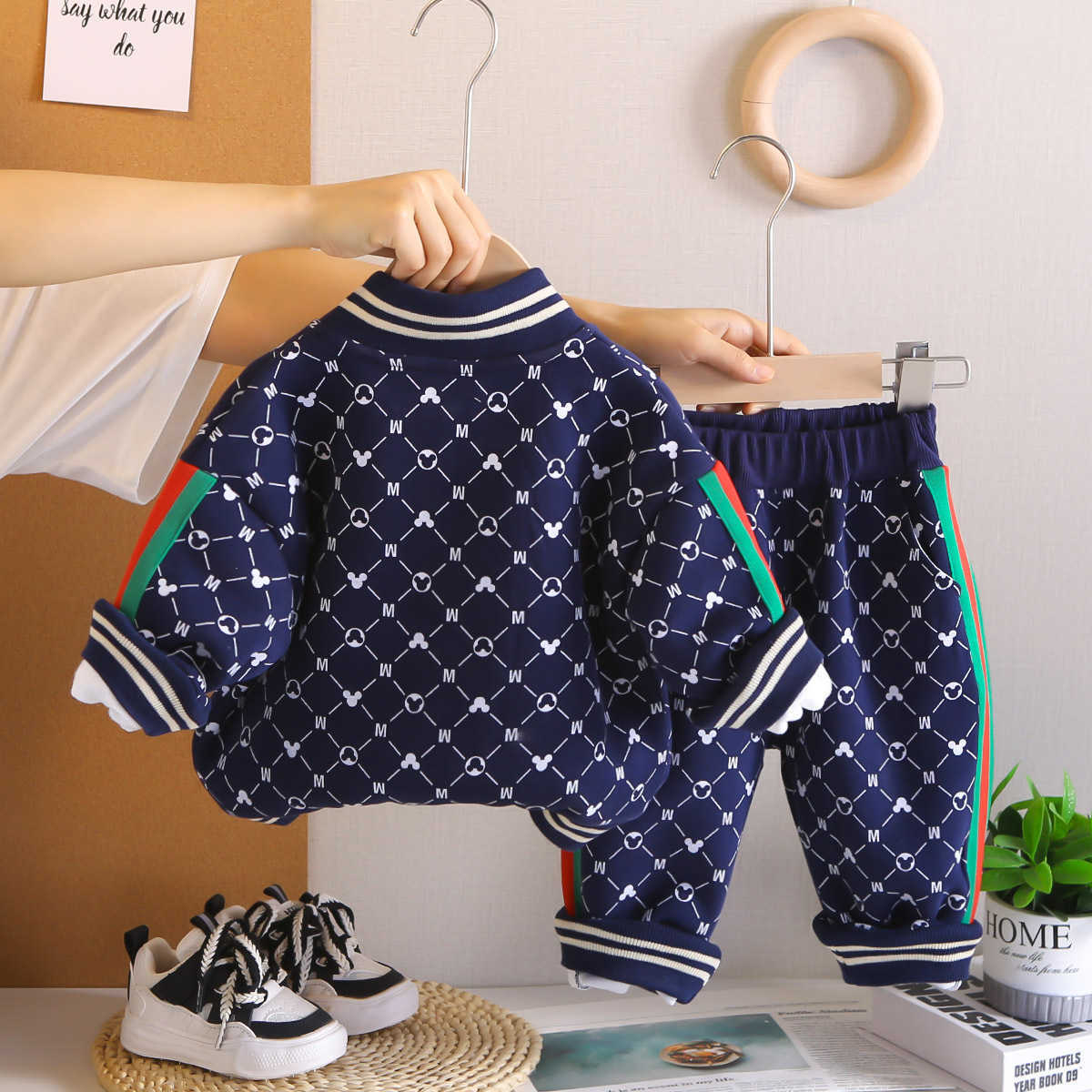 2025 Autumn New Fashionable 3Piece Long Sleeve Baseball Jacket Set Casual Coat for Boys and Girls Aged 125 C251010